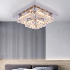 Luxury Square Crystal LED Ceiling Light