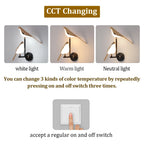 Creative Nordic Rotatable Bird Wall Light - Golden Crystal LED Sconce