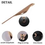 Creative Nordic Rotatable Bird Wall Light - Golden Crystal LED Sconce