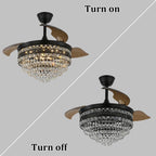Luxury Gold Smart Ceiling Fan Chandelier - 42"