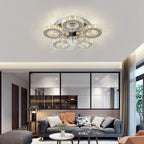 Modern Luxury Crystal Ceiling Fan Chandelier