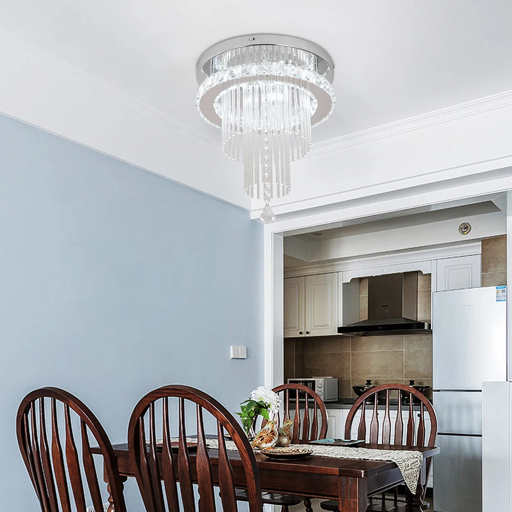Modern Rain Drop Crystal Chandelier