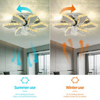 Modern Luxury Crystal Ceiling Fan Chandelier