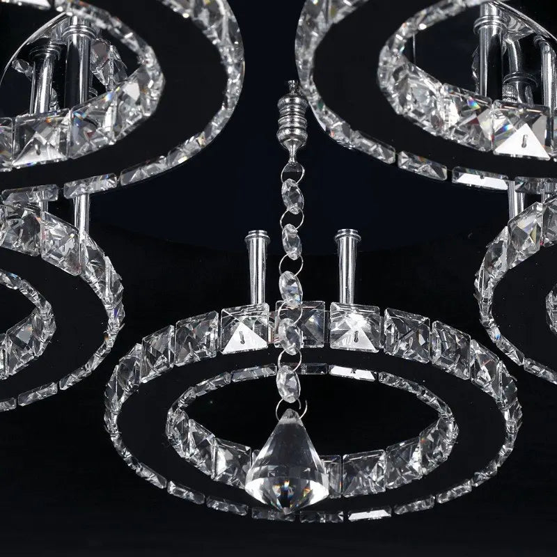 Modern Luxury Crystal Ceiling Fan Chandelier