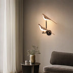 Creative Nordic Rotatable Bird Wall Light - Golden Crystal LED Sconce