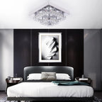 Luxury Square Crystal LED Ceiling Light