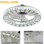 Luxury Crystal Chandelier Ceiling Fan with LED & Remote