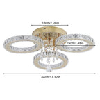 Luxury Gold Crystal Chandelier - Modern LED Bedroom Light