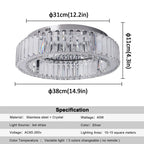 Modern Double-Circle Crystal LED Chandelier