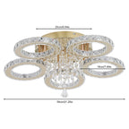 Luxury Gold Crystal Chandelier - Modern LED Bedroom Light