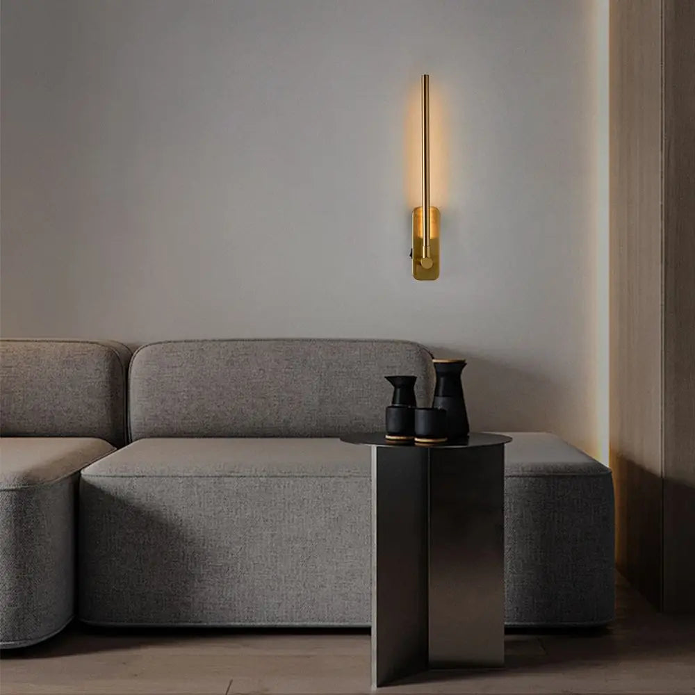 Opeloak Minimalist Brass Gold LED Wall Sconce