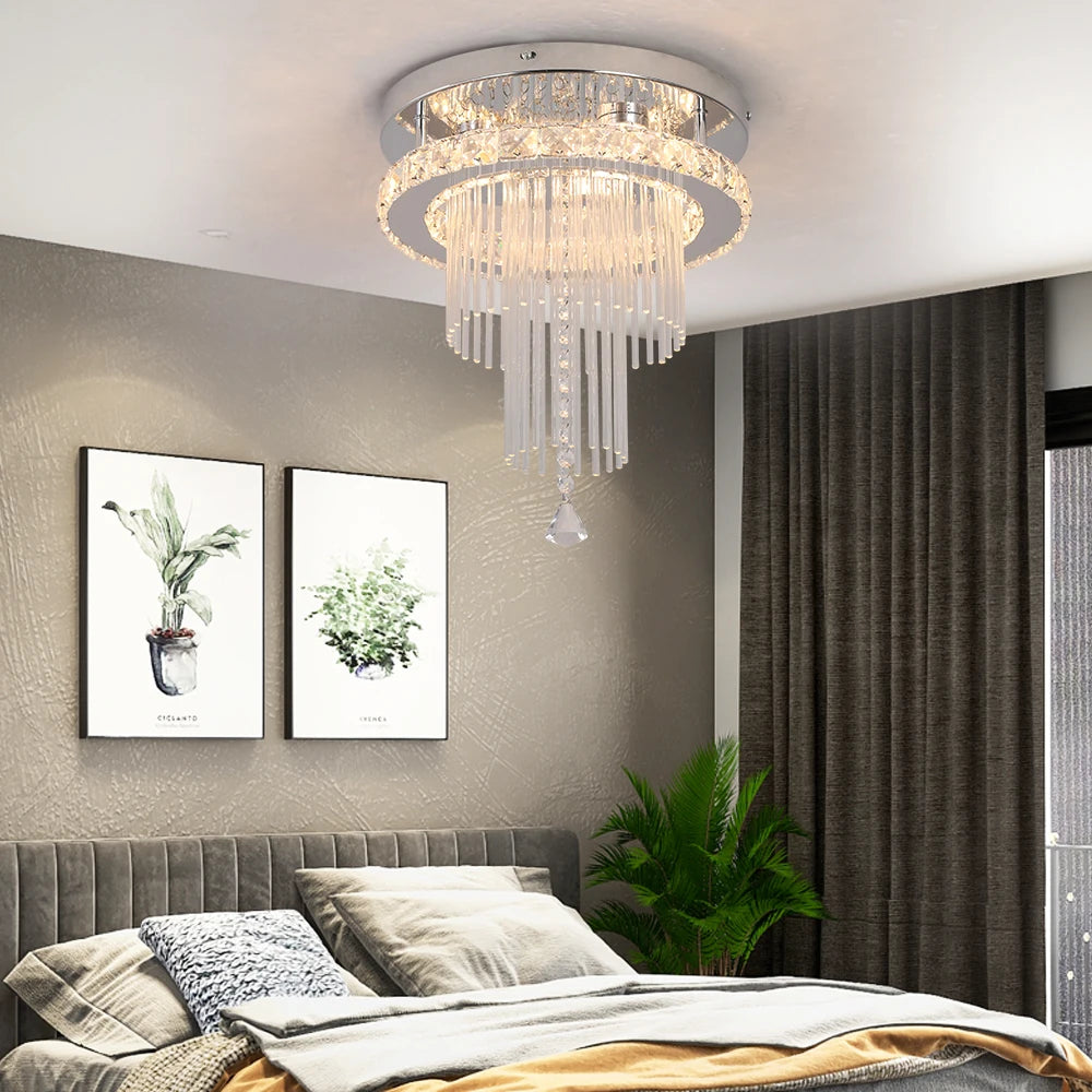 Modern Rain Drop Crystal Chandelier