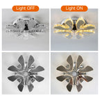 Modern Luxury Crystal Ceiling Fan Chandelier