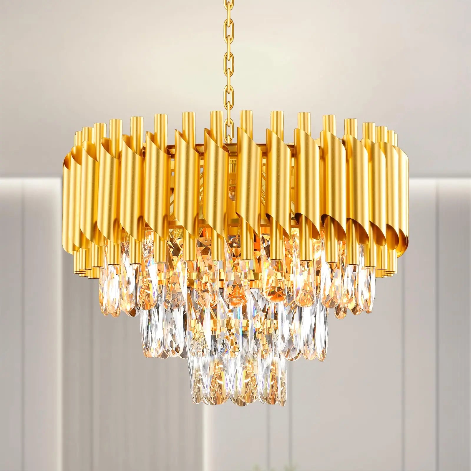 Modern 3-Tier Raindrop Crystal Chandelier - Luxury 5-Light
