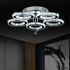 Modern Luxury Crystal Ceiling Fan Chandelier