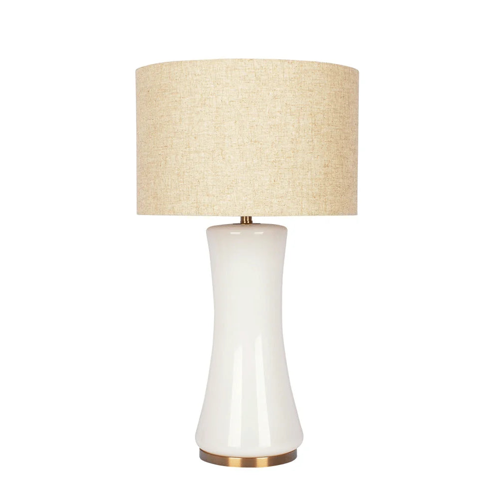 Opeloak Elegant Cascade Off-White Glass Table Lamp