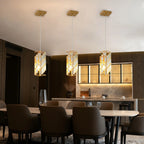 Modern Adjustable Crystal Pendant Light 3-Pack