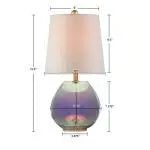 Ranier Iridescent Glass Table Lamp with Tapered Drum Shade