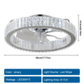 Luxury Crystal Chandelier Ceiling Fan with LED & Remote