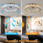 Luxury Crystal Chandelier Ceiling Fan with LED & Remote