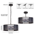 Luxury Black K9 Crystal Pendant Light