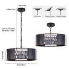 Luxury Black K9 Crystal Pendant Light