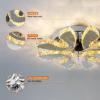 Modern Luxury Crystal Ceiling Fan Chandelier
