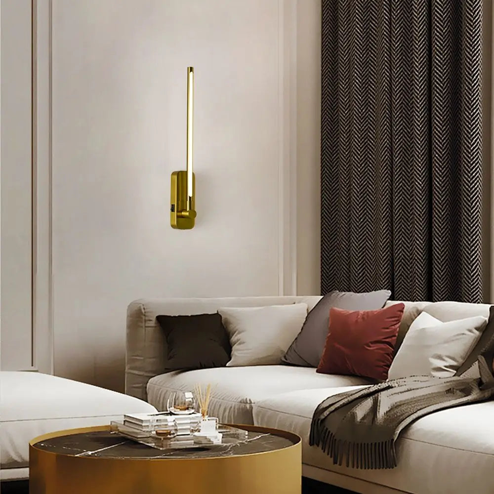 Opeloak Minimalist Brass Gold LED Wall Sconce