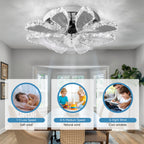 Modern Luxury Crystal Ceiling Fan Chandelier