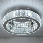 Modern Double-Circle Crystal LED Chandelier
