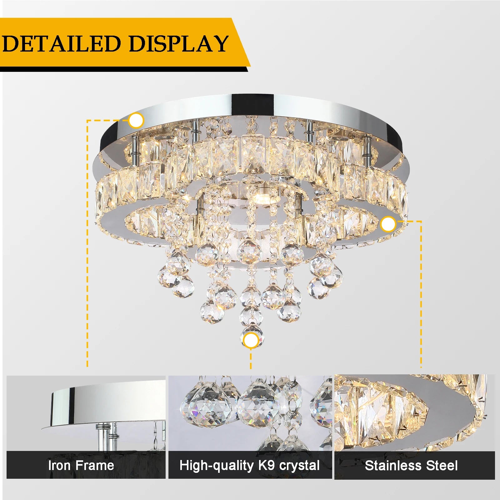 Luxury Crystal Chandelier Modern LED Pendant