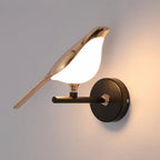 Creative Nordic Rotatable Bird Wall Light - Golden Crystal LED Sconce