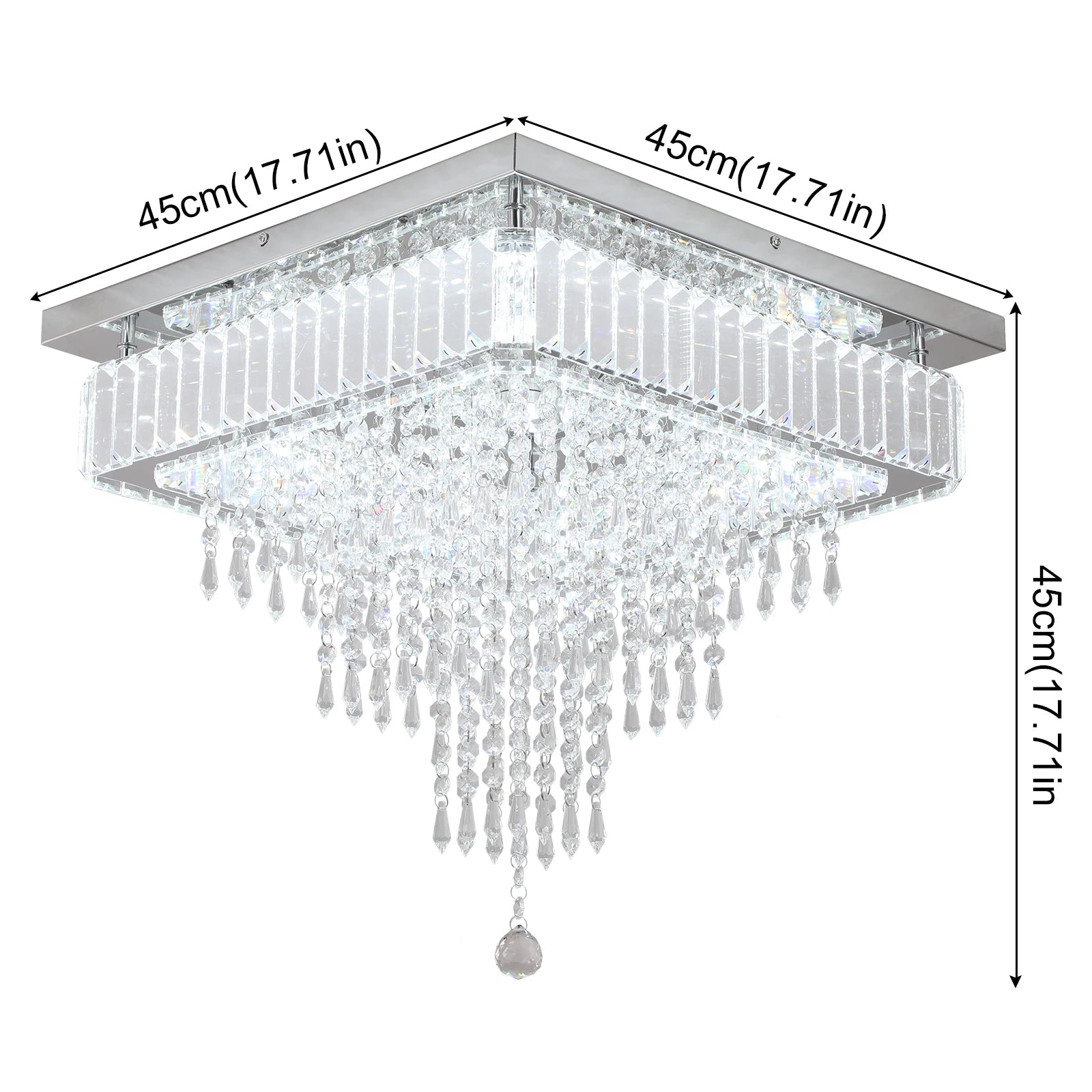 Luxury Rain Drop Crystal LED Pendant Light