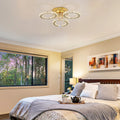 Luxury Gold Crystal Chandelier - Modern LED Bedroom Light