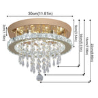 Luxury Gold Crystal Chandelier - Modern LED Bedroom Light