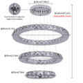 French Luxury 3-Ring Crystal Chandelier - Modern LED Light