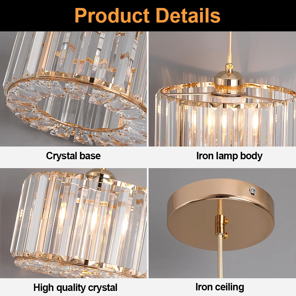 Modern Crystal LED Pendant Light