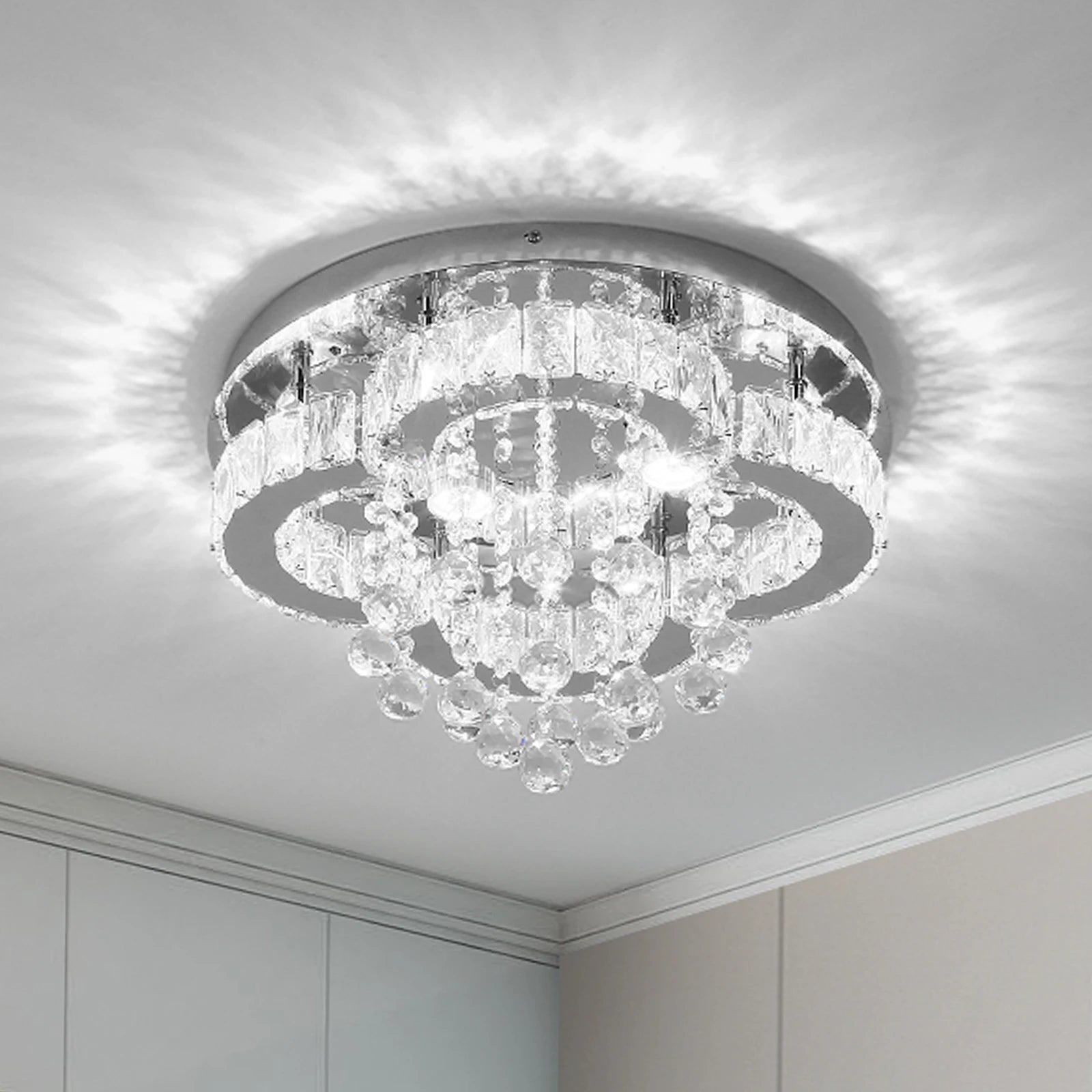 Luxury Crystal Chandelier Modern LED Pendant