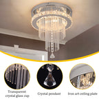 Modern Rain Drop Crystal Chandelier