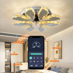 Modern Luxury Crystal Ceiling Fan Chandelier