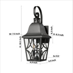 Matte Black Outdoor Wall Lantern - Waterproof Exterior Sconce