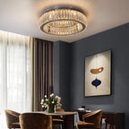 Modern Double-Circle Crystal LED Chandelier