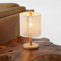 Opeloak Scandinavian Natural Oak Wood Table Lamp