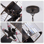 Luxury Black K9 Crystal Pendant Light