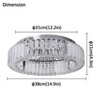 Modern Double-Circle Crystal LED Chandelier