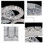 Modern Luxury Crystal Ceiling Fan Chandelier