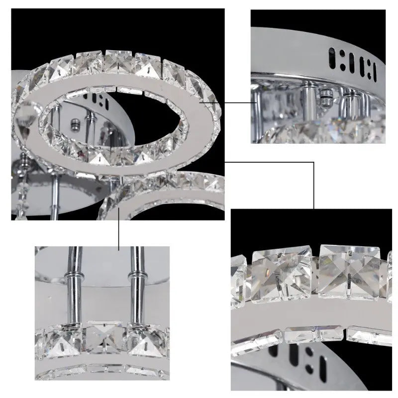 Modern Luxury Crystal Ceiling Fan Chandelier