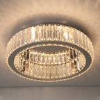 Modern Double-Circle Crystal LED Chandelier