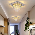 Modern Luxury Silver K9 Crystal Ceiling Lamp