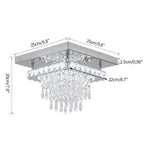 Modern Luxury Silver K9 Crystal Ceiling Lamp